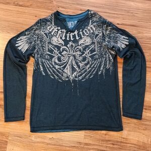 Affliction Long Sleeve Graphic Tee